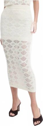 Favorite Daughter Courtside Midi Skirt In Ivory