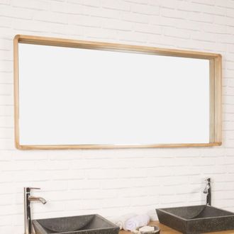 Wanda Collection Wanda Collection - Espejo De Cuarto De Ba&ntilde;o De Teca Samba 140 X 65 Cm