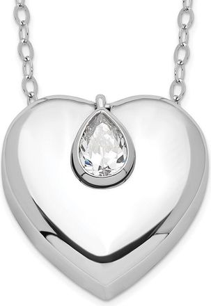 Diamond2Deal Sterling Silver Cubic Zirconia Missing You Ash Holder Necklace