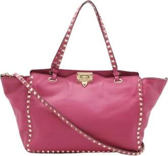 Valentino Pre-owned Handbags, female, Pink, Size: ONE SIZE Pre-owned Leather Shoulder Bag