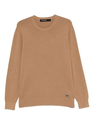 Karl Lagerfeld textured jumper - Brown