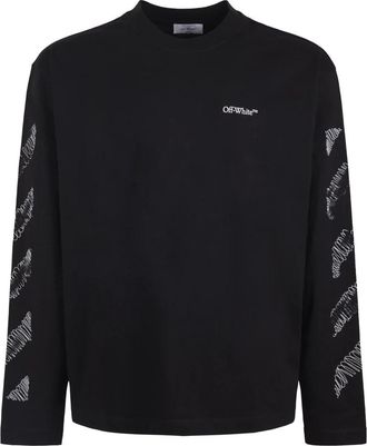 Off-white Long Sleeve T-Shirts, male, Black, S, Stylish T-shirts and Polos