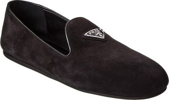 Prada Logo Suede Loafer