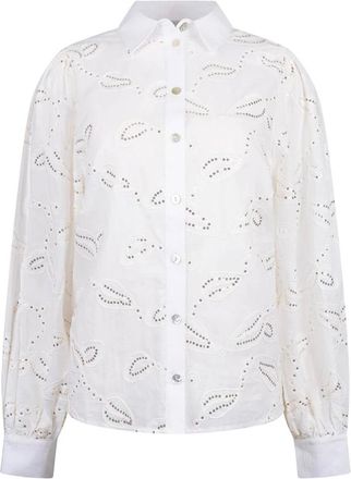 Nukus Nukus, Dames, Blouses & Shirts, Beige, Maat: XL