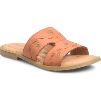 B&oslash;rn Benita Slide Sandal in Brown Nubuck at Nordstrom Rack, Size 10