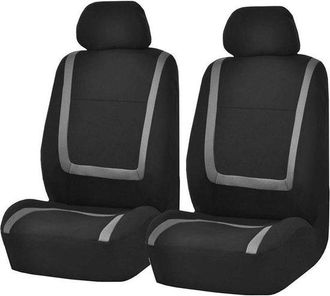 OEM Funda Para Asiento De Coche - Juego Universal De 4 Piezas - Funda Para Asiento De Conductor/pasajero - Negro/gris