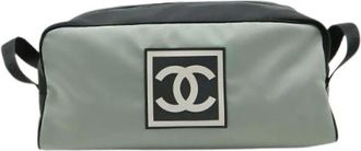 Chanel Vintage, unisex, Grijs, ONE Size, Nylon, Pre-owned Vintage Nylon Tas