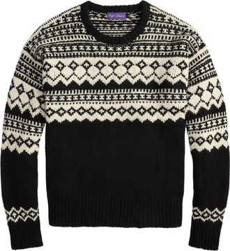 Ralph Lauren Purple Label Maglione Fair Isle - Nero