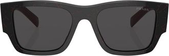 Prada logo-arm square-frame sunglasses - men - Acetate - 54 - Black