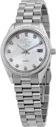 Gevril Group Turin Diamond Mother of Pearl Dial Ladies Watch 12425B