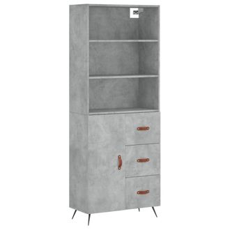 Berkfield Home Highboard Concrete Grey 69.5x34x180 cm Engineered Wood