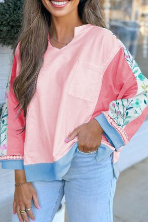 Azura Exchange Bloemige Mouw Casual Top