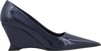 Ferragamo Viola Patent Wedge Pumps, Size 6.5 D