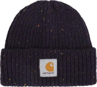Carhartt Work in Progress Anglistic speckled logo-patch beanie - men - Wool - One Size - Purple