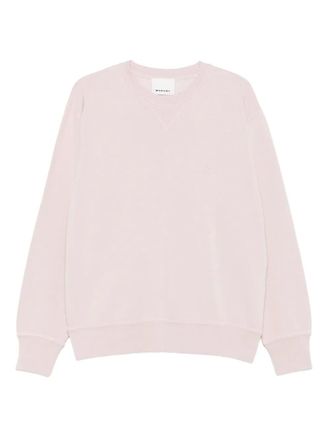 Isabel Marant logo-embroidered crew-neck sweatshirt - men - Cotton/Polyester - S - Pink