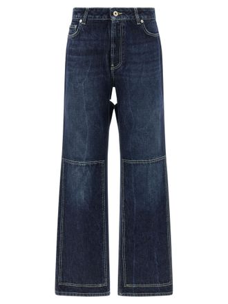 Jean Paul Gaultier Womens The Blue Cut-Out Jeans