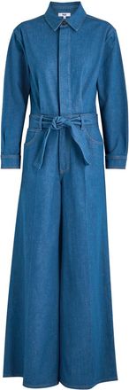 Paige Cameron Wide-leg Stretch-denim Jumpsuit - Blue - 6 (UK10 / S)
