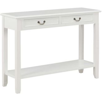 vidaXL Tavolo Consolle Bianco 110x35x80 cm in Legno