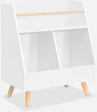 Sweeek Sweeek - Mueble para niños, 2 compartimentos, Tobias, Blanco, 61.5x35x69.5 cm