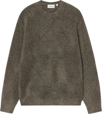 Carhartt Work in Progress La Curtis Sweater - Heren - Ronde hals truien - Grijs - S - Wol - Truien & Vesten