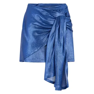 Alberta Ferretti Draped Mini Skirt - female - Alberta Ferretti - Short Skirts - Blue - S - Skirts
