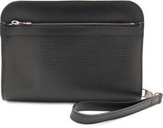Louis Vuitton Black Noir Leather Clutch Bag (Pre-Owned)