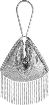 Paco Rabanne Borsa a spalla con frange - Argento