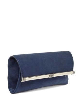 Diane Von Fürstenberg Suède clutch met glitter - Blauw