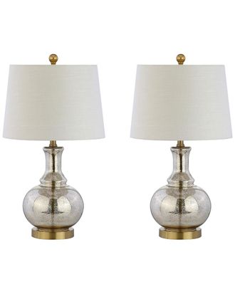 Jonathan Y Designs Jonathan Y Designs Set Of 2 Lavelle 25In Glass Table Lamps