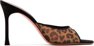 Amina Muaddi Sandali Alexa leopardati - Marrone