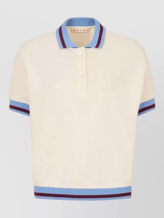 Marni striped cotton polo shirt