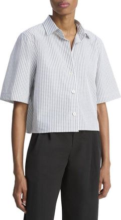 Vince Cropped Check Shirt