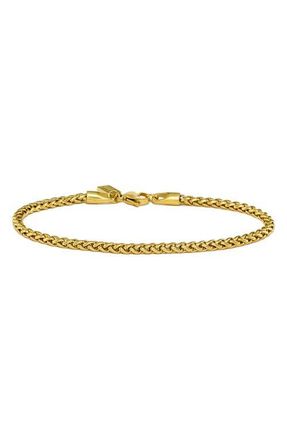 Vincero Mens Wheat Chain Bracelet in Gold at Nordstrom, Size Medium