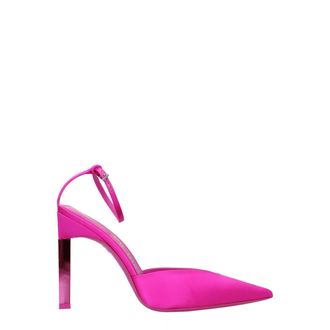 The Attico Pink Satin Stiletto Heel Womens Sandals