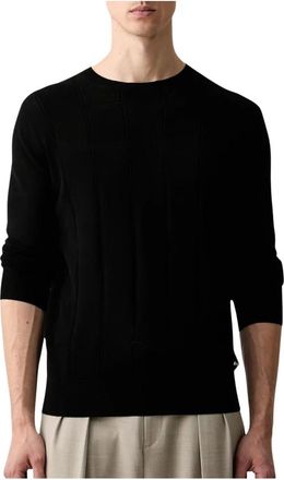 Karl Lagerfeld Truien & Vesten, Heren, Zwart, L, Punto Knit Crewneck