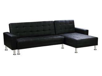 Habitat et Jardin Habitat Et Jardin - Sof&aacute; Esquinero Convertible Y Reversible theo - 4 Plazas - Negro