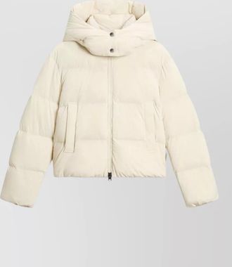 Woolrich down quilted short hooded jacket