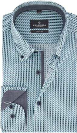 Casamoda Casa Moda shirt blauw dessin casual fit