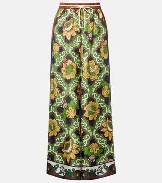 Alemais Al&eacute;mais Pantalones palazzo Liana de sat&eacute;n de seda