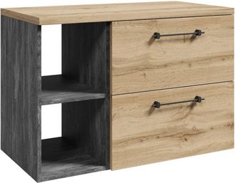 Badplaats Mueble De Lavabo Muro 90 Cm - Roble - Mueble De Ba&ntilde;o Con Encimer