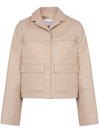 Yves Salomon leather jacket - women - Leather - 40 - Brown