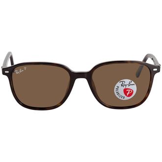 Ray-Ban Leonard Polarized Brown Square Unisex Sunglasses RB2193 902/57 53