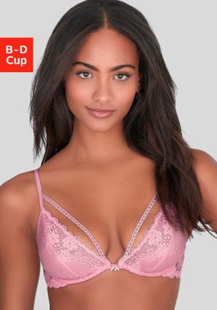 Vivance B&uuml;gel-BH VIVANCE Julia, Damen, Gr. 70, Cup B, hellpink, Spitze, Obermaterial: 88% Polyamid, 12% Elasthan, BHs B&uuml;gel-BH, mit feinem Zierband am Dekolle