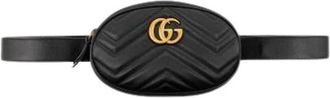 Gucci Pre-owned Quilted Belt Bag - Dames - Vintage Heuptassen - Zwart - ONE Size - Leer - Vintage