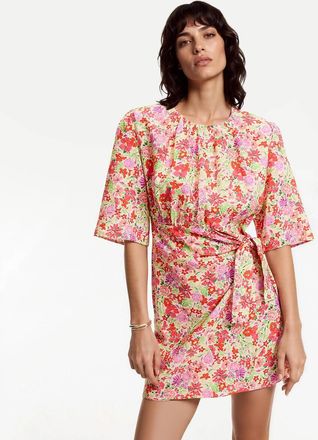 La Redoute Collections Jurk met korte mouwen en striklint met bloemenprint