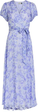 Rixo Rixo Corrine Floral-print Chiffon Maxi Dress - Light Blue - 16 (UK 16 / XL)