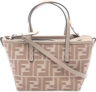 Fendi 2010-2025 Mini Canvas Roll Tote Bag satchel - Marrone