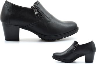 Generic Womens Ankle Boots Ladies Court Boots Size 5 Womens Court Shoes Size 6 Ladies High Heel Shoes High Heels Block Heel Zip Up Sizes 3-8 Black 8 UK