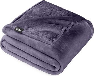 Bare Home Microplush Fleece Blanket in Dusty Purple at Nordstrom, Size Full