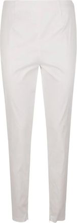 Prada high-waisted tapered trousers - women - Cotton/Lycra/Polyamide - 42 - White